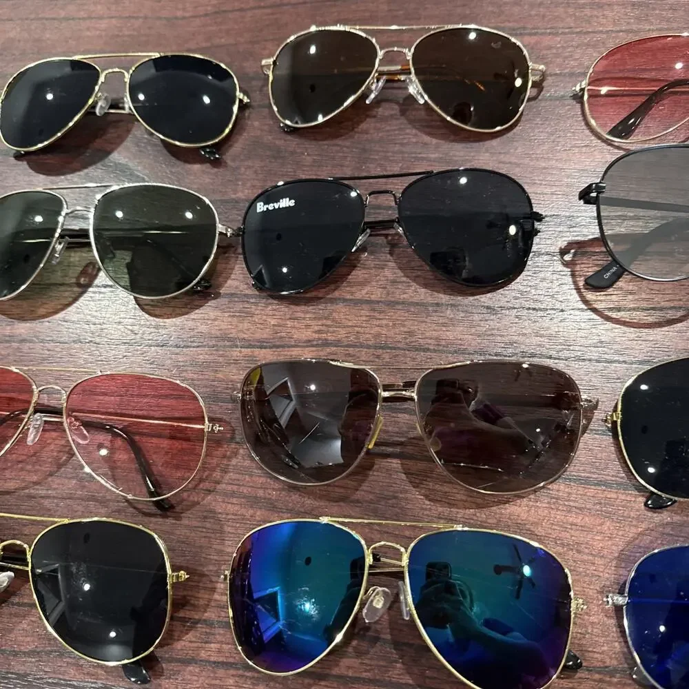 Lot Of 12 Unbranded Aviator Sunglasses Unisex Mens Women’s E29